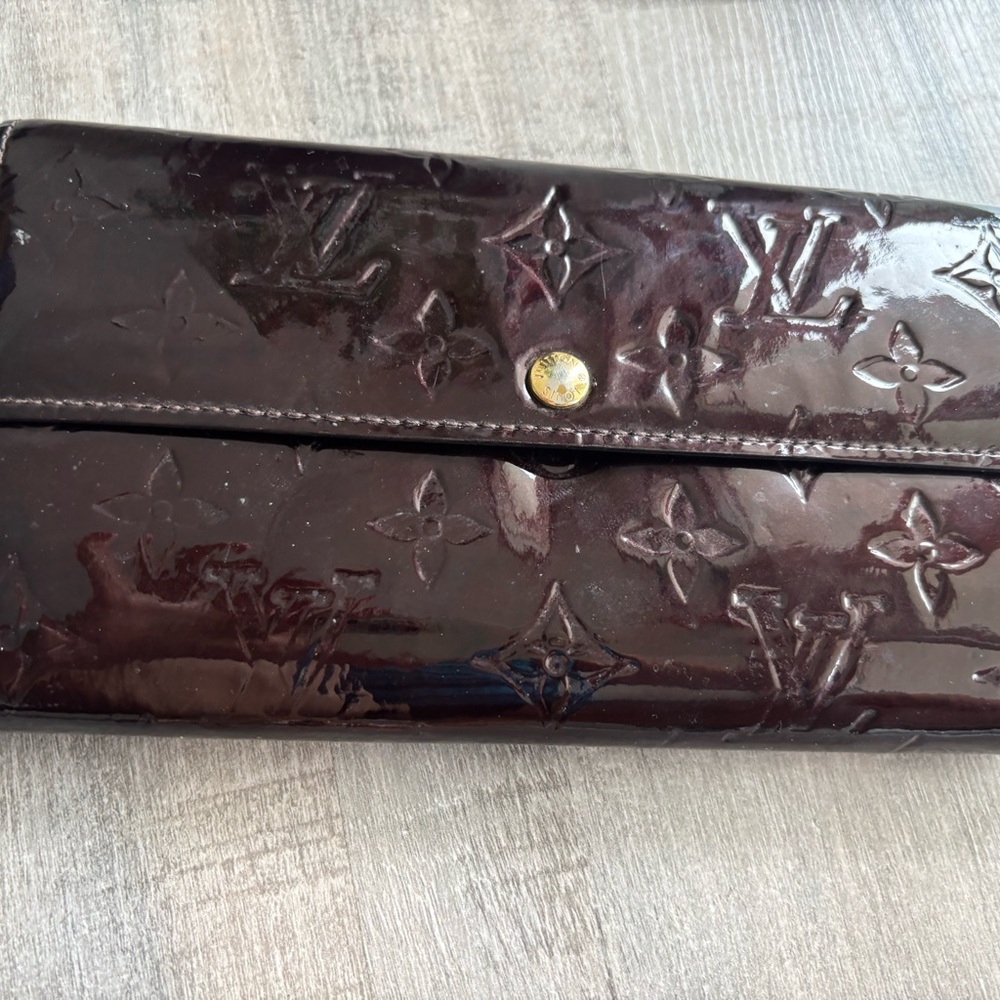 Louis Vuitton Burgundy Embossed Wallet